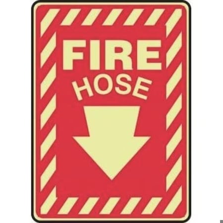 Accuform GLOWINTHEDAR K SAFETY SIGN FIRE HOSE MLFX526GP